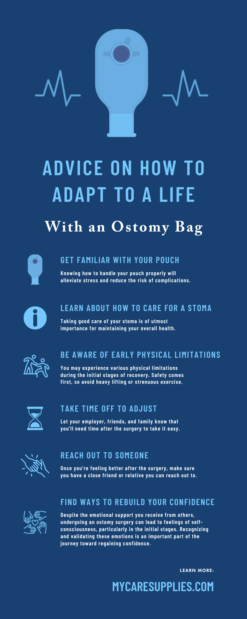 Advice on How To Adapt to a Life With an Ostomy Bag